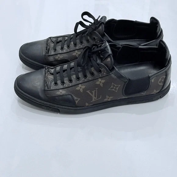 Louis Vuitton Monogram Black and Brown Sneakers - Picture 5 of 6